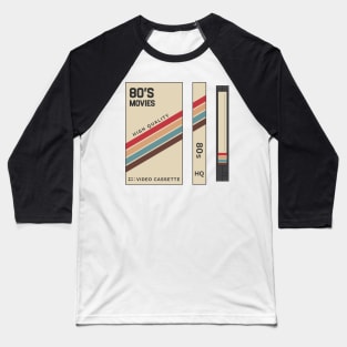 Retro 80s Movies VHS Baseball T-Shirt